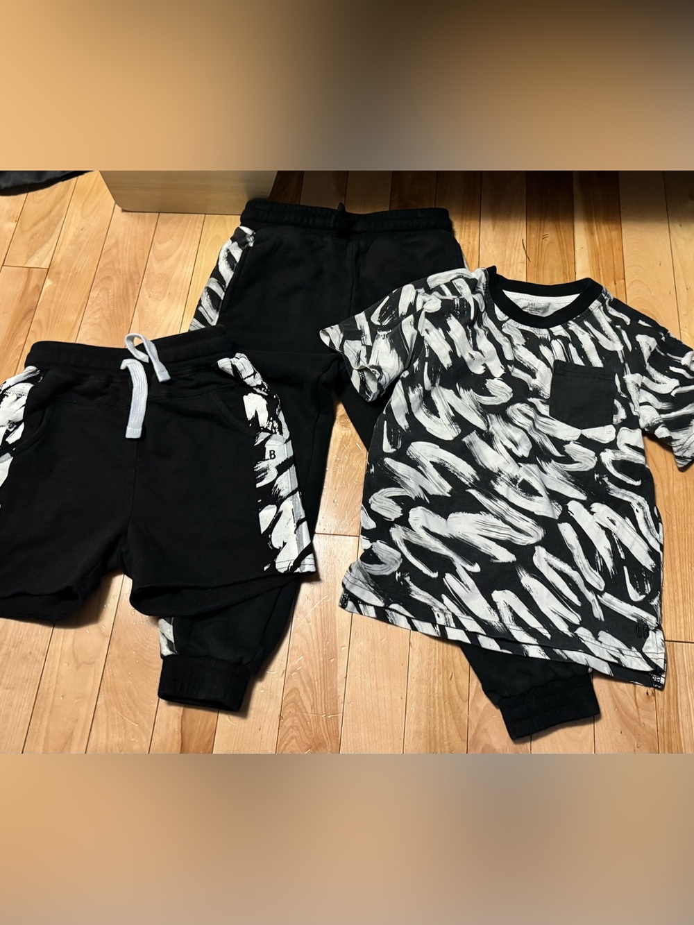 Little Bipsy BRUSH STROKE SHORTS, PANTS & T-SHIRT